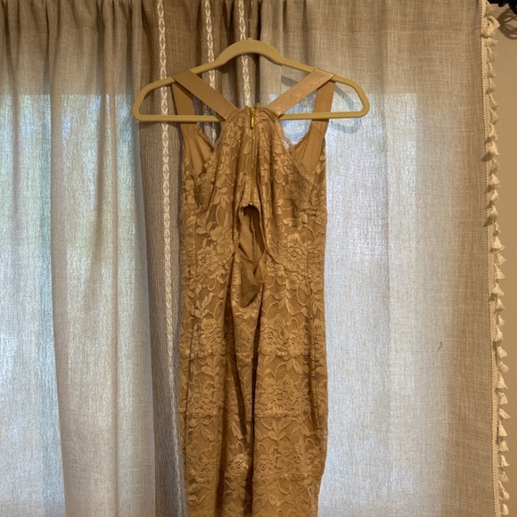 Guess Floral Lace Mini Dress - Tan - Medium - Picture 2 of 2